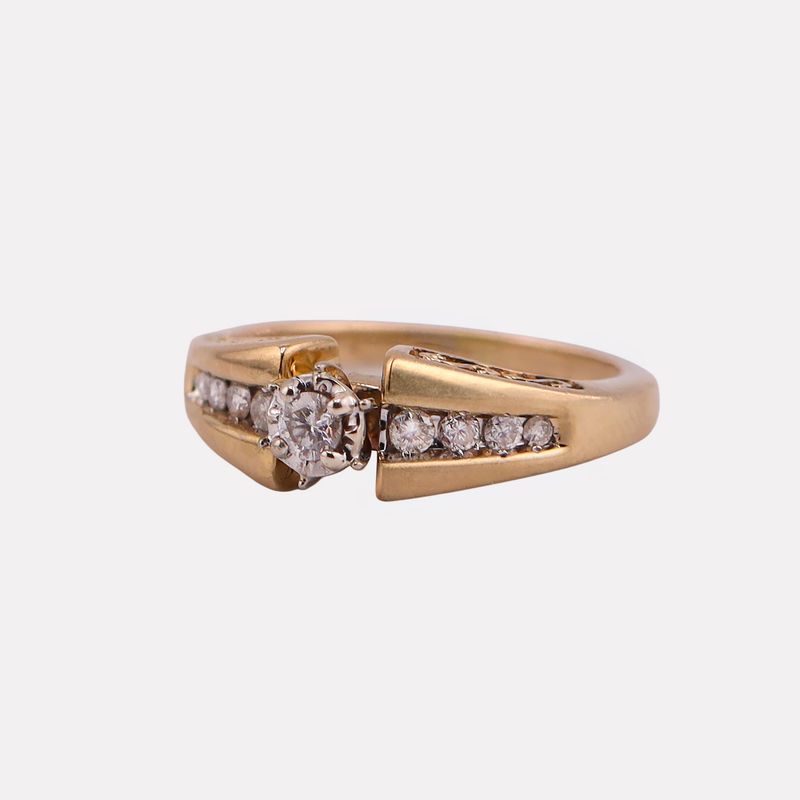 Anillo Solitario C/p 14k 3.8g #5.5